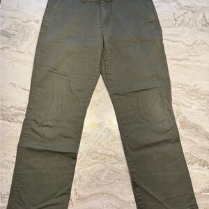 Men's J Crew Flex Olive Green Chino Pants